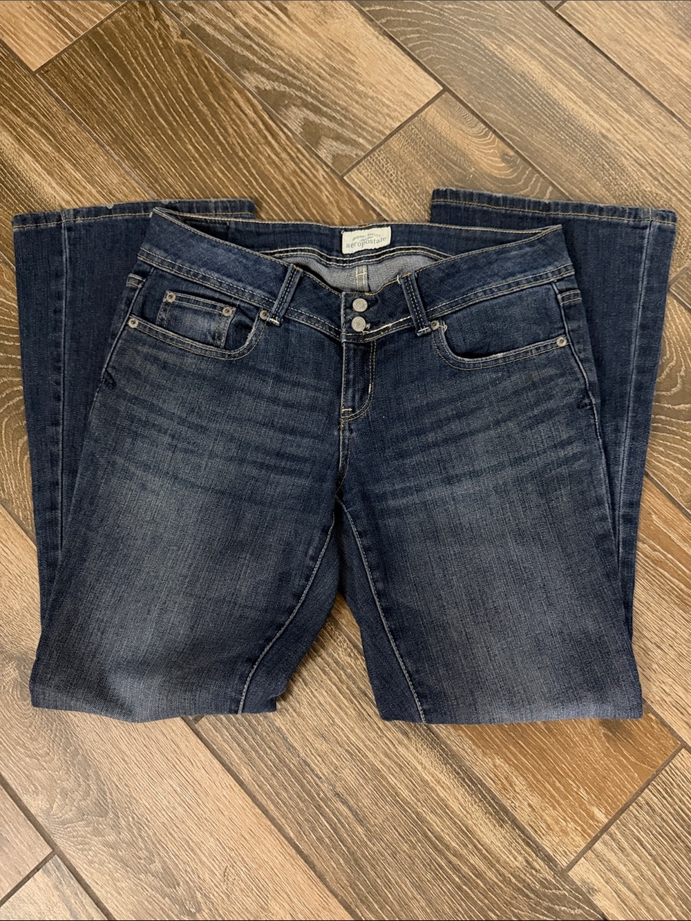 Aeropostale Haley Flare Curvy Dark Wash Jeans - 5/6 Short